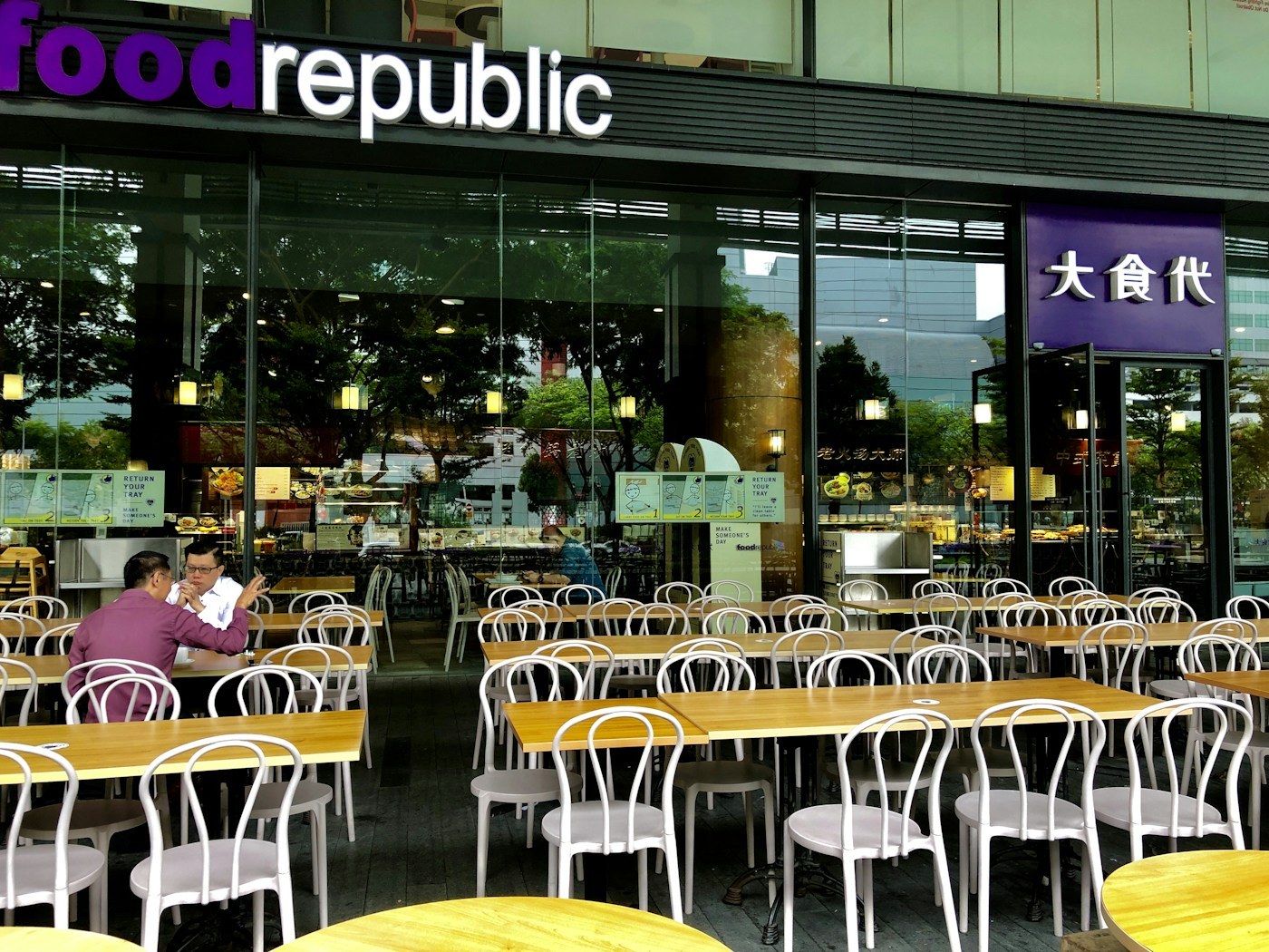 Kopitiam counter in Ang Mo Kio early morning